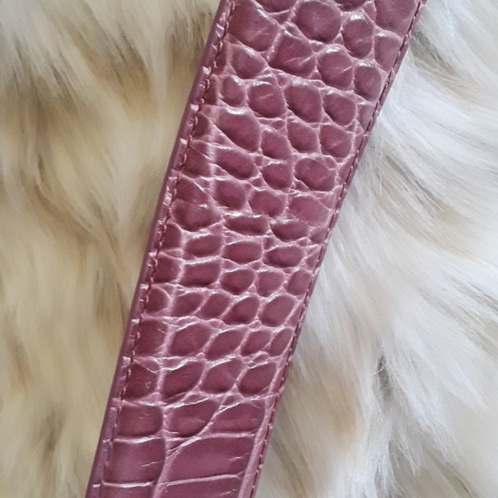 Ralph Lauren Lauren purple pink croc Belt - Picture 8 of 8